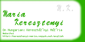 maria keresztenyi business card